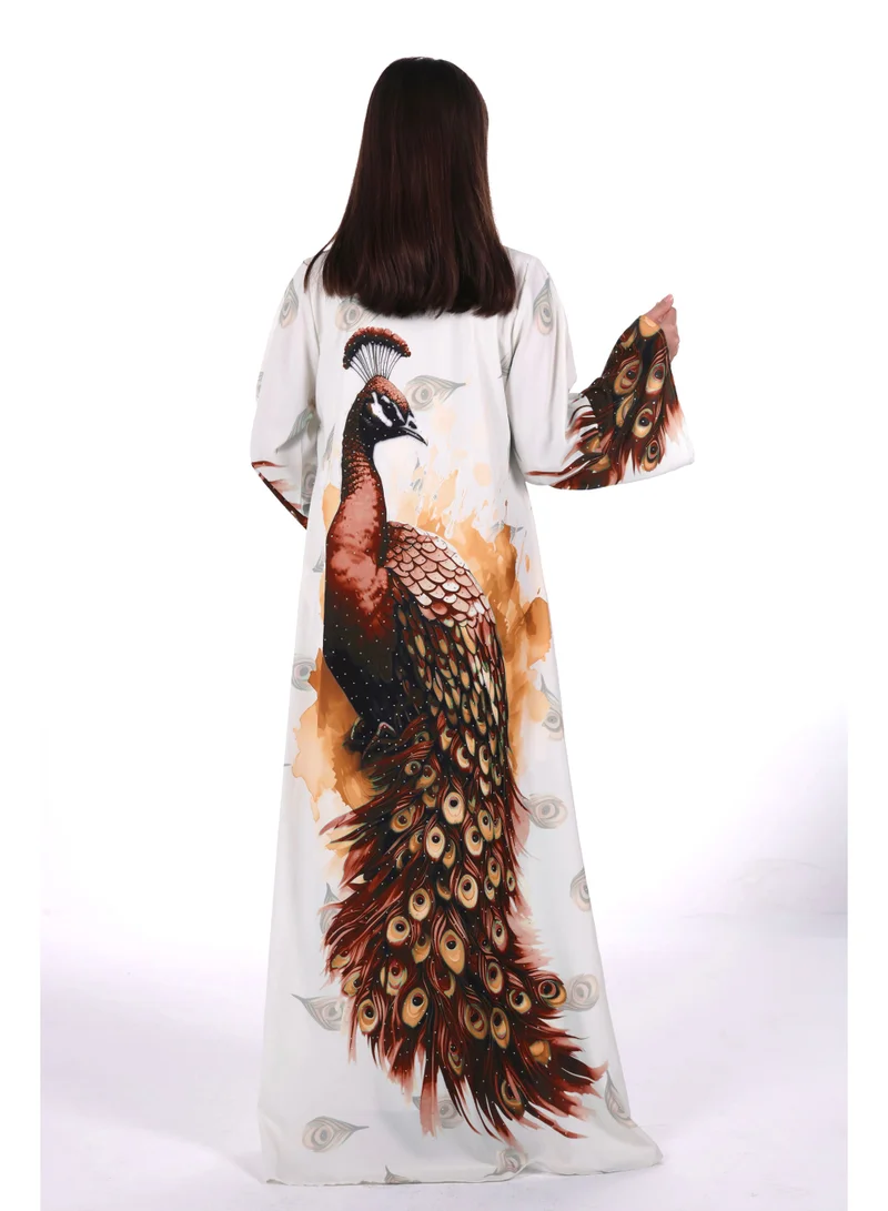 Al Bent Al Sharqieh orange women jalabiya , arabian traditional dress for Women | Best Price UAE